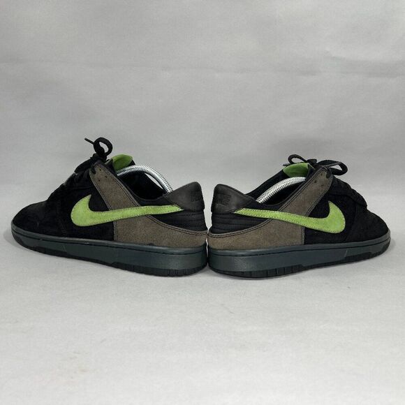 Nike Dunk Low Shoes Men\'s Size 10 Black‎ Green No Liner 2005 Rare Sneakers main image 11